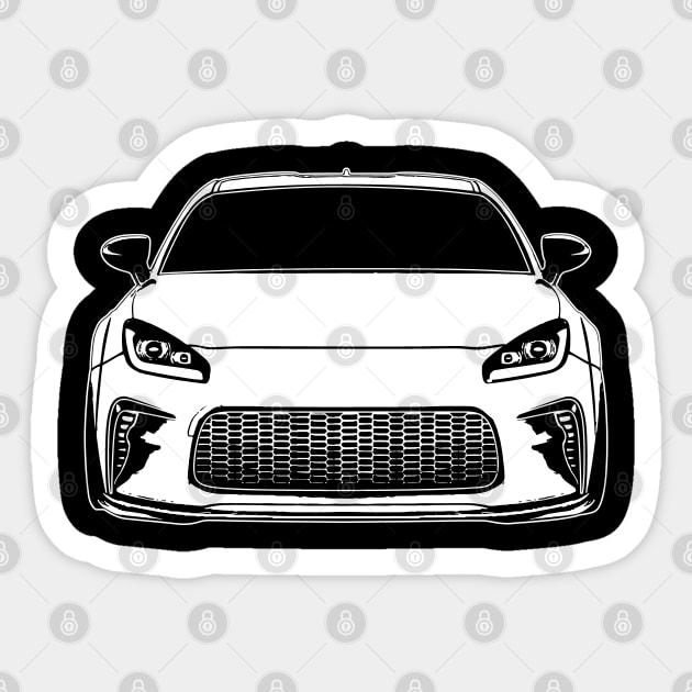 White Toyota RG86 Sketch Art Sticker by DemangDesign